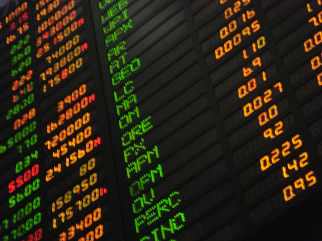 Picture of a Philippine stock market board